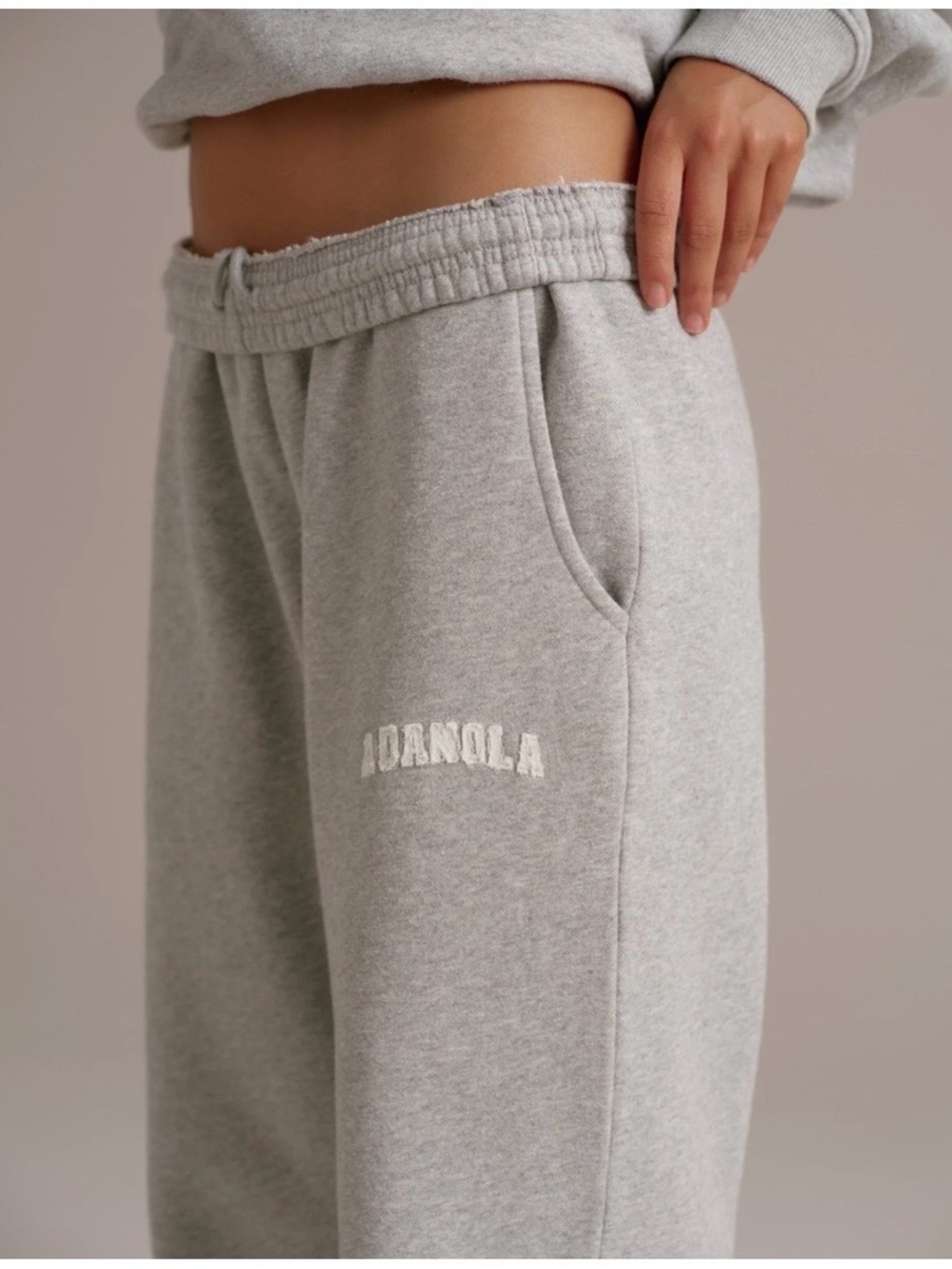 Adanola Gray Wide-Leg Track Pants - Picture 3 of 4